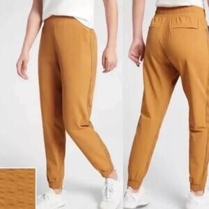 Athleta 0 Textured Brooklyn Jogger Pants Tuscan Gold 305514